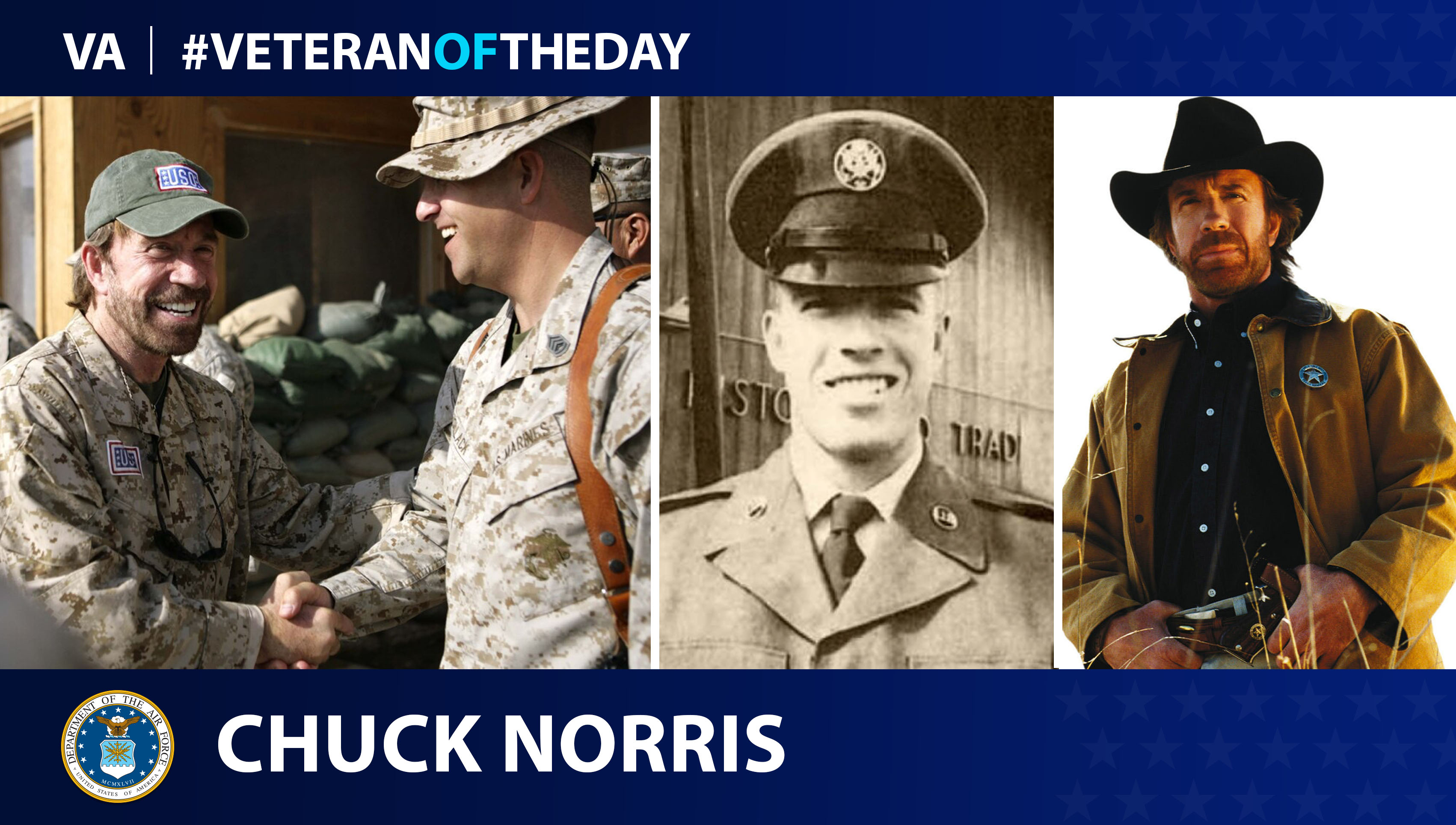 Air Force Veteran Chuck Norris is today's Veteran of the Day.