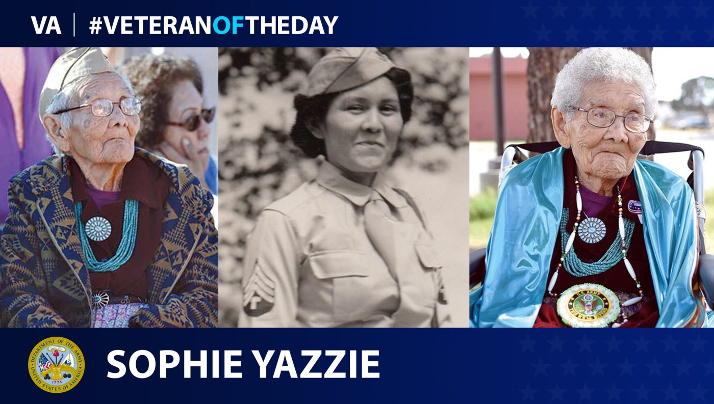 Army Veteran Sophie Yazzie is today's Veteran of the Day.