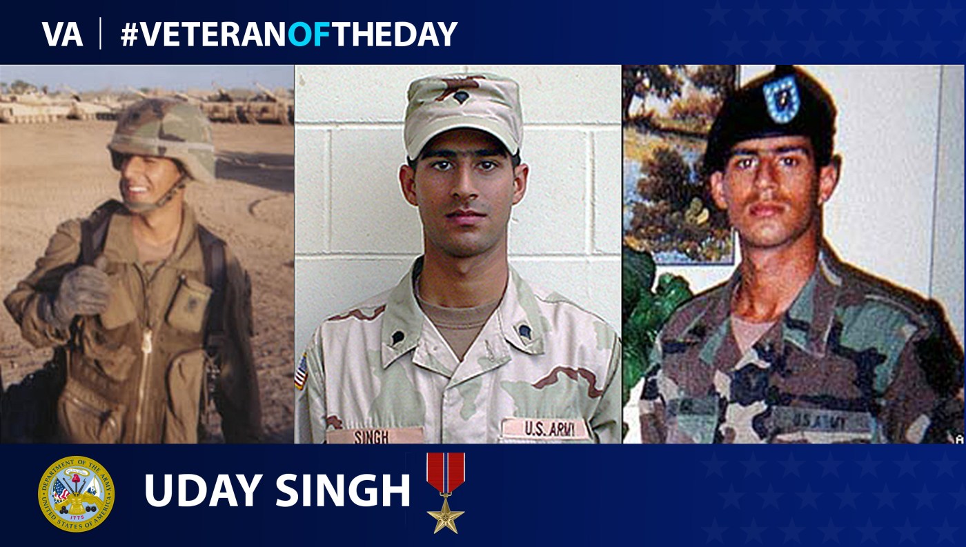 Army Veteran Uday Singh is today's Veteran of the Day.