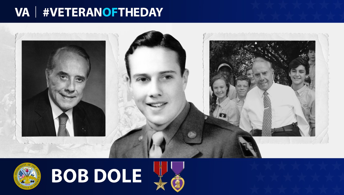Army Veteran Bob Dole is today's Veteran of the Day.