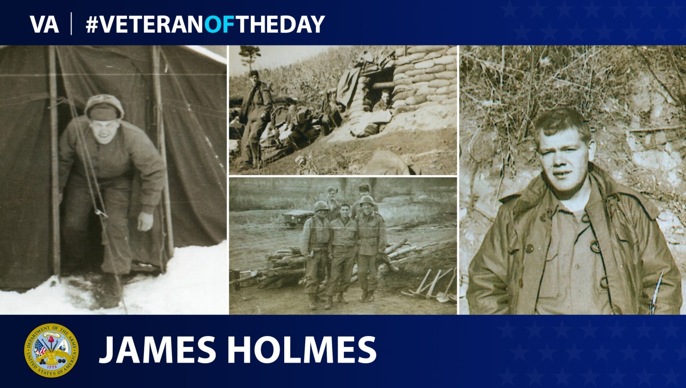 Army Veteran James Day Merle Holmes is today's Veteran of the Day.