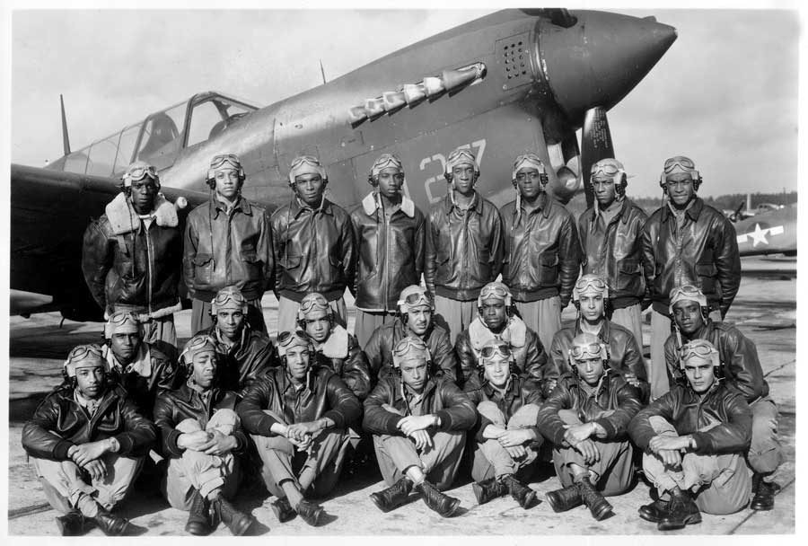 The Tuskegee Airmen were a famed African-American aviation unit in World War II.