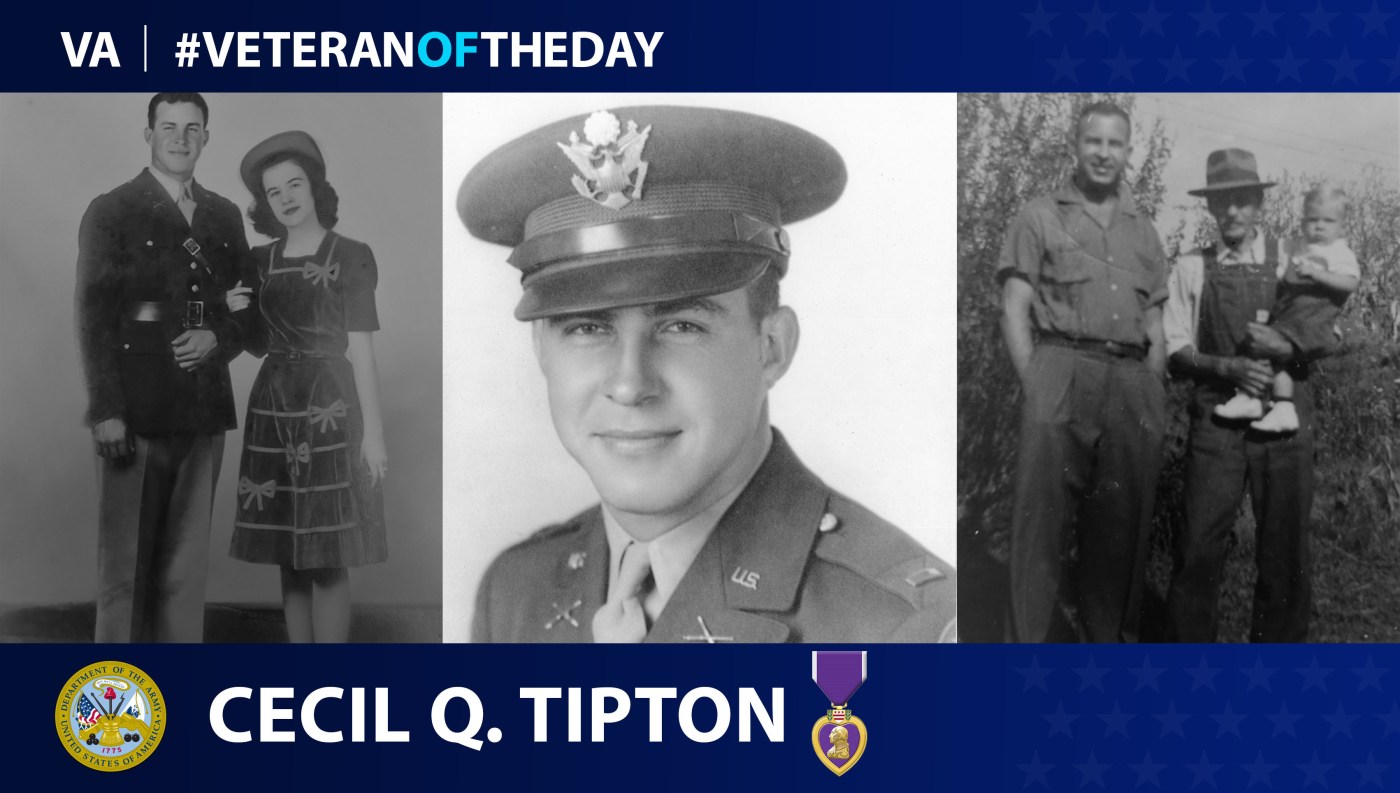 Army Veteran Cecil Q. Tipton is today's Veteran of the Day.