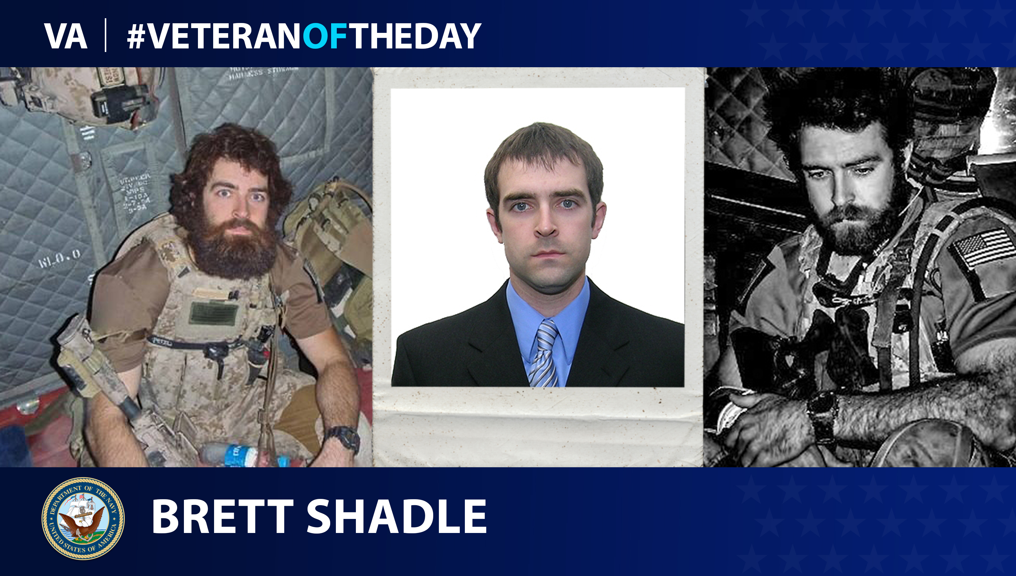 Navy Veteran Brett D. Shadle is today's Veteran of the Day.