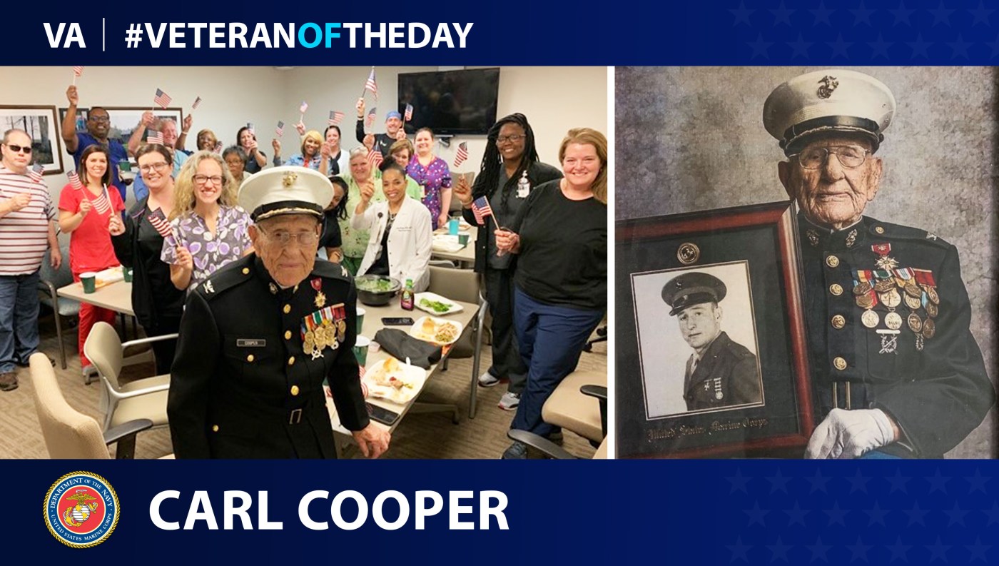 Marine Corps Veteran Carl Cooper is today's Veteran of the Day.