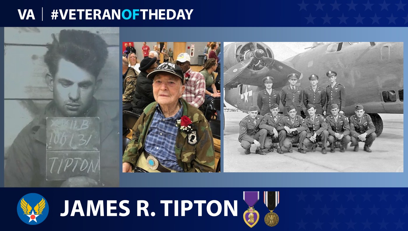 Army Air Forces Veteran James R. Tipton is today's Veteran of the Day.