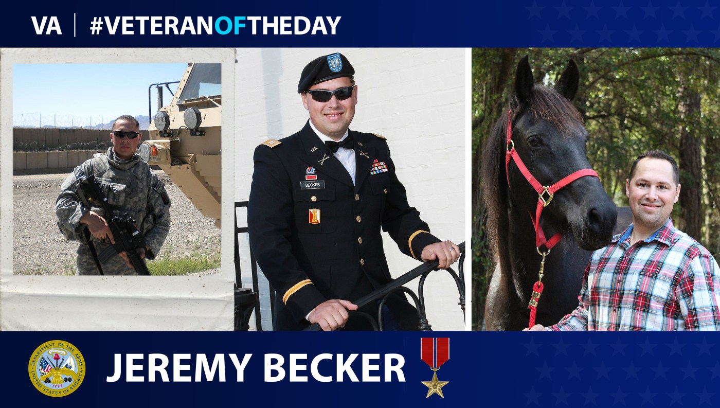 Army Veteran Jeremy Becker is today's Veteran of the Day.