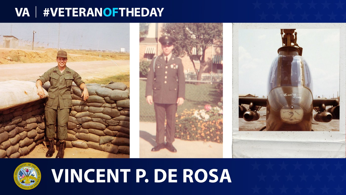 Army Veteran Vincent P. De Rosa is today's Veteran of the Day.