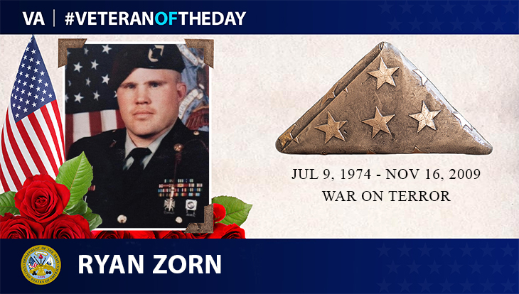 Army Veteran Staff Sgt. Ryan Zorn is today's Veteran of the Day.