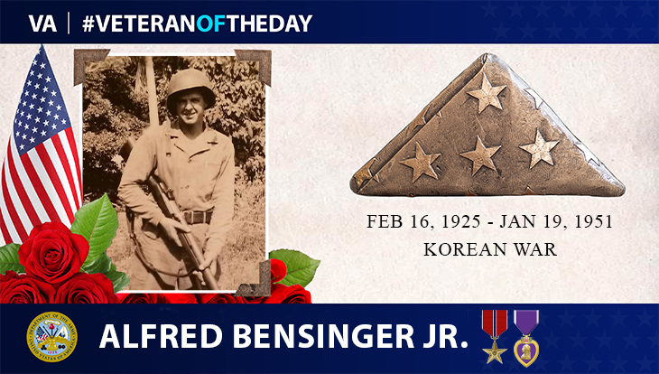 Army Veteran Alfred G. Bensinger is today's Veteran of the Day.