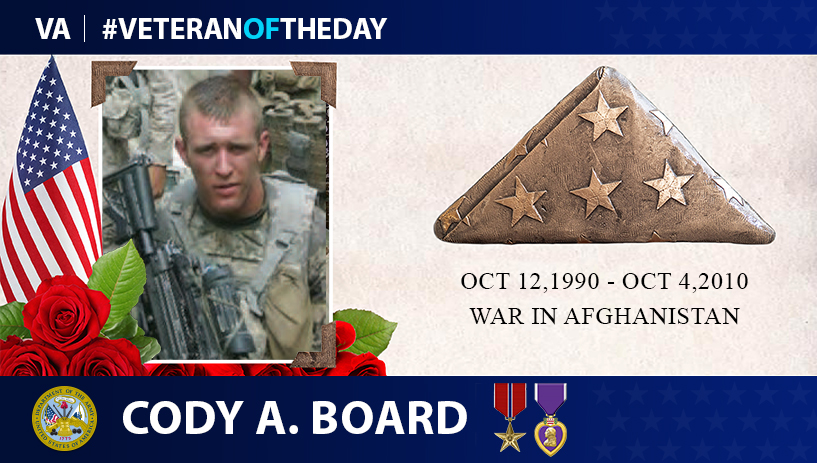 Army Veteran Cody Board is today's Veteran of the Day.