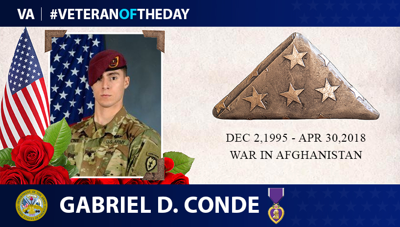 Army Veteran Gabriel D. Conde is today's Veteran of the Day.