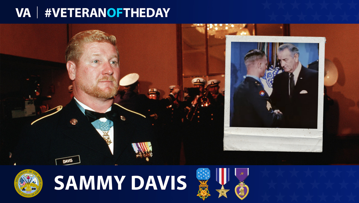 Army Veteran Sammy L. Davis is today's Veteran of the Day.