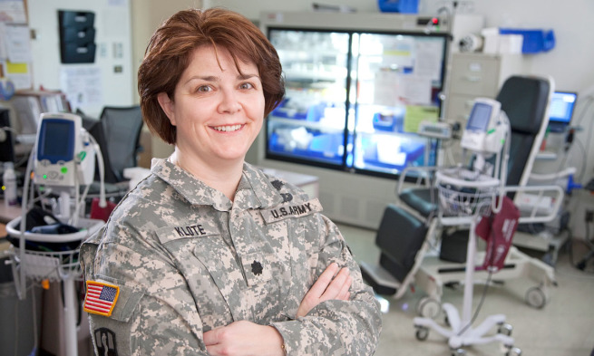 Dr. Molly Klote as a physician in the allergy department at Walter Reed Army Medical Center in 2011.