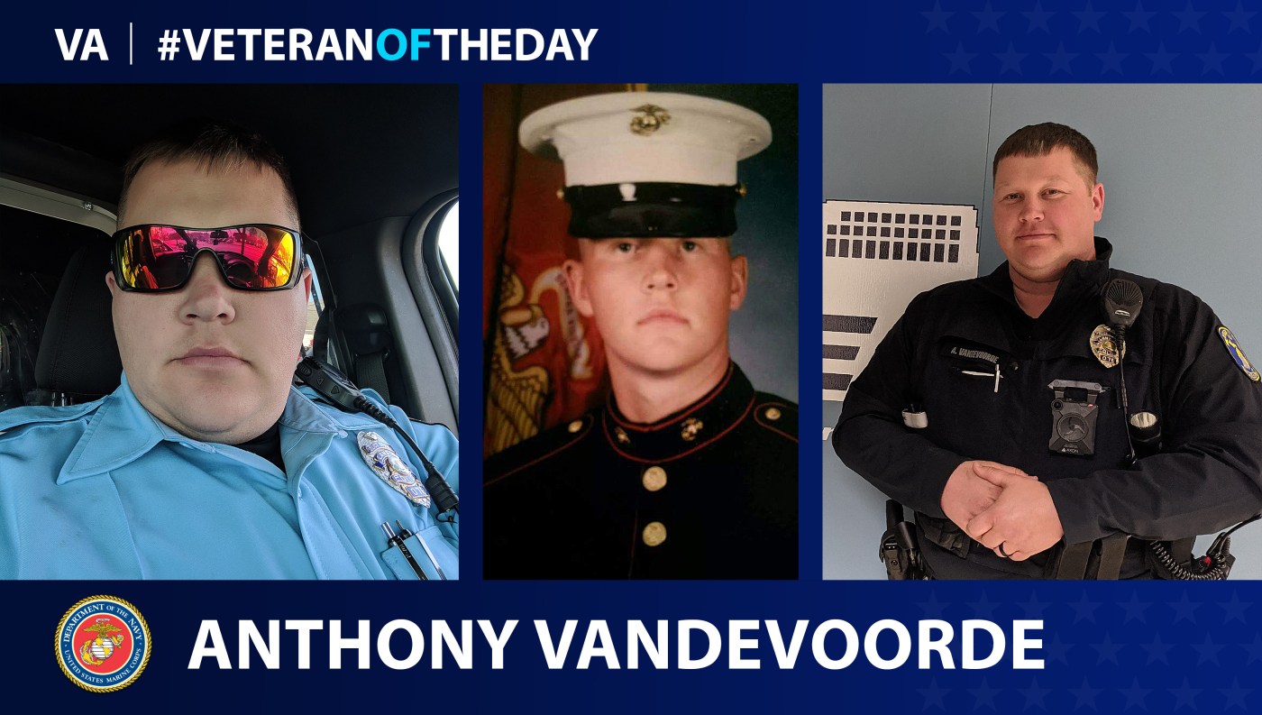 Marine Corps Veteran Anthony J. VandeVoorde is today's Veteran of the Day.