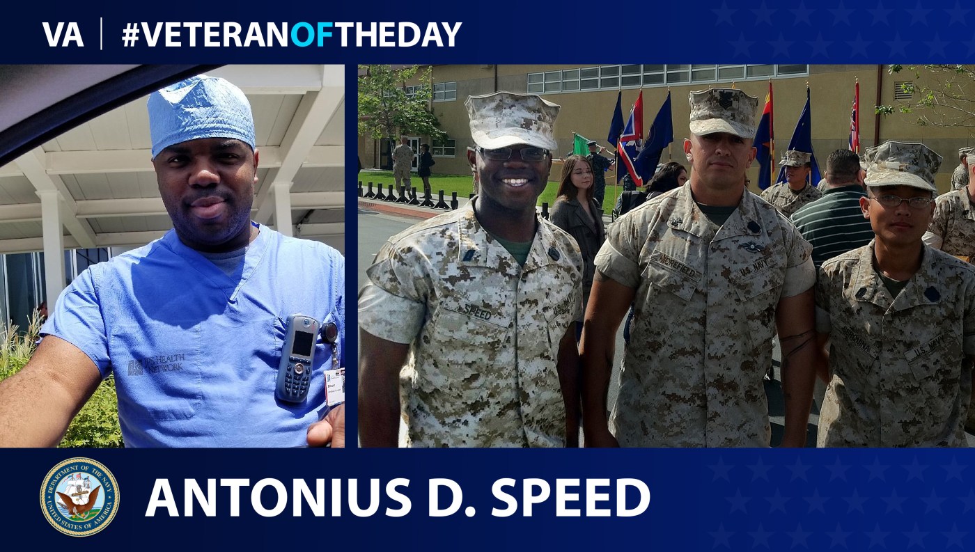 Navy Veteran Antonius D. Speed is today's Veteran of the Day.