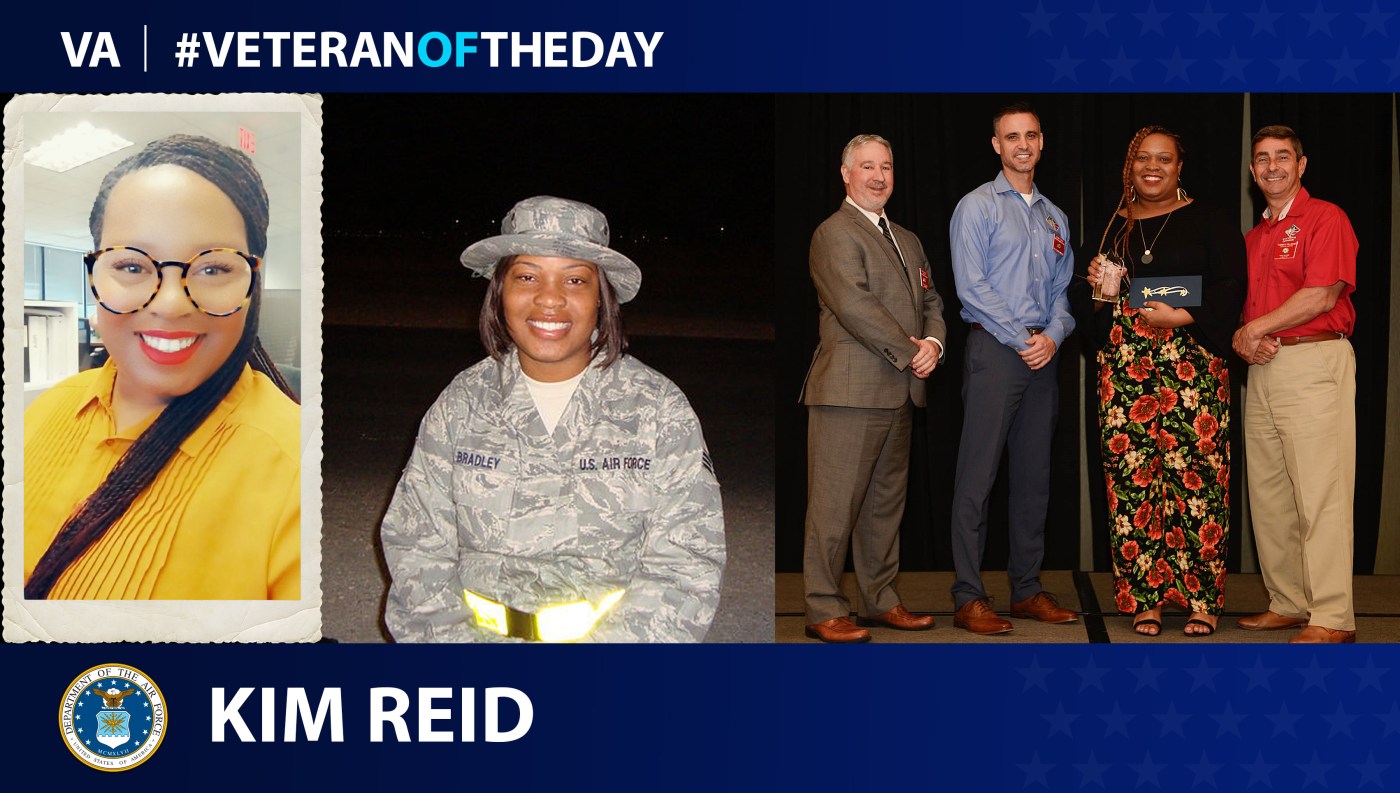 Air Force Veteran Kim Reid is today's Veteran of the Day.