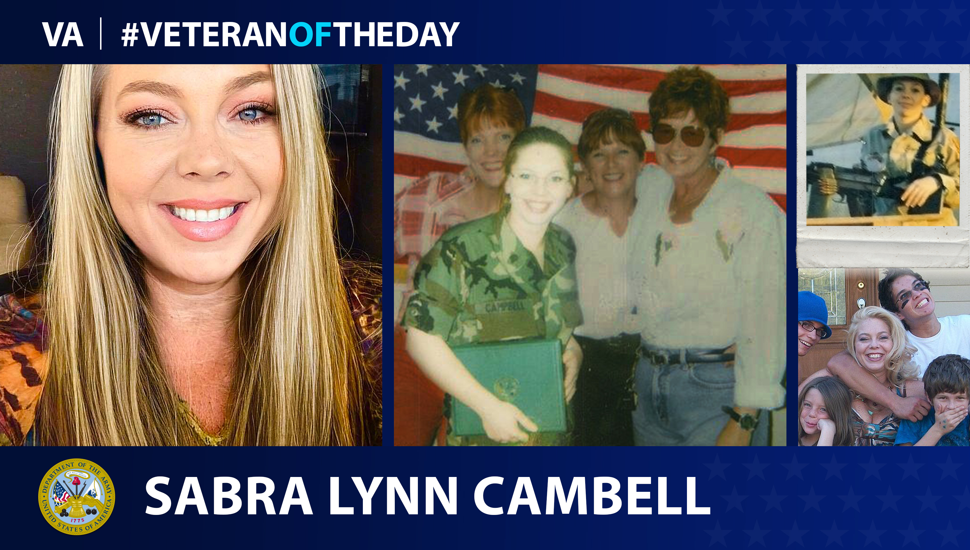 Army Veteran Sabra Lynn Campbell is today's Veteran of the Day.