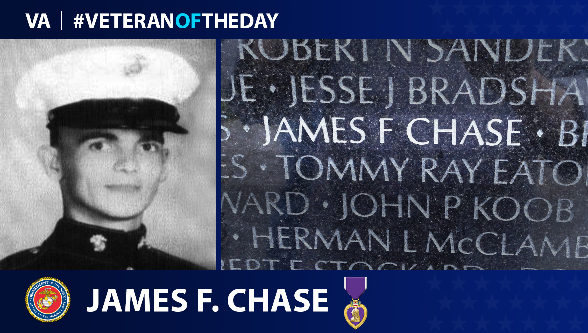 Marine Corps Veteran James Francis Chase is today's Veteran of the Day.