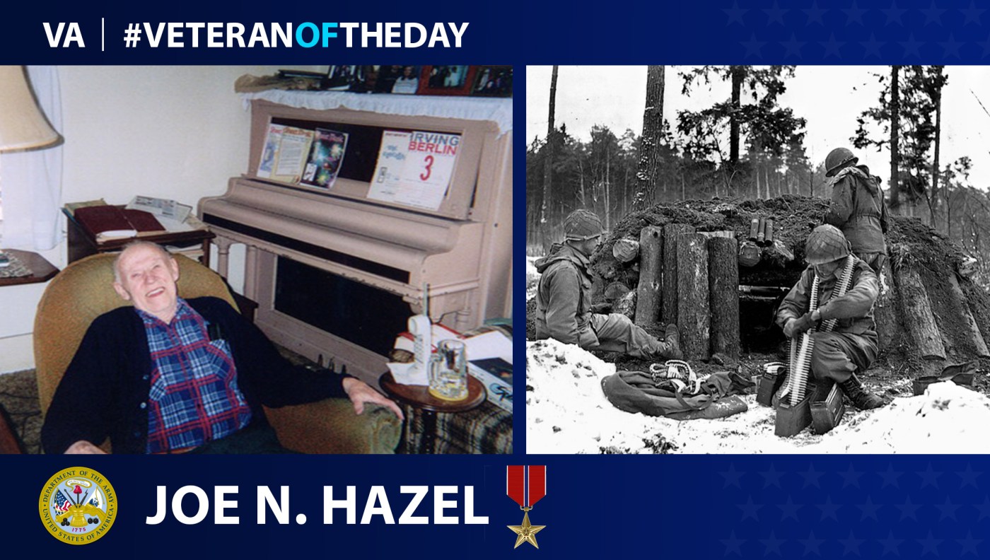 Army Veteran Joe N. Hazel is today's Veteran of the Day.