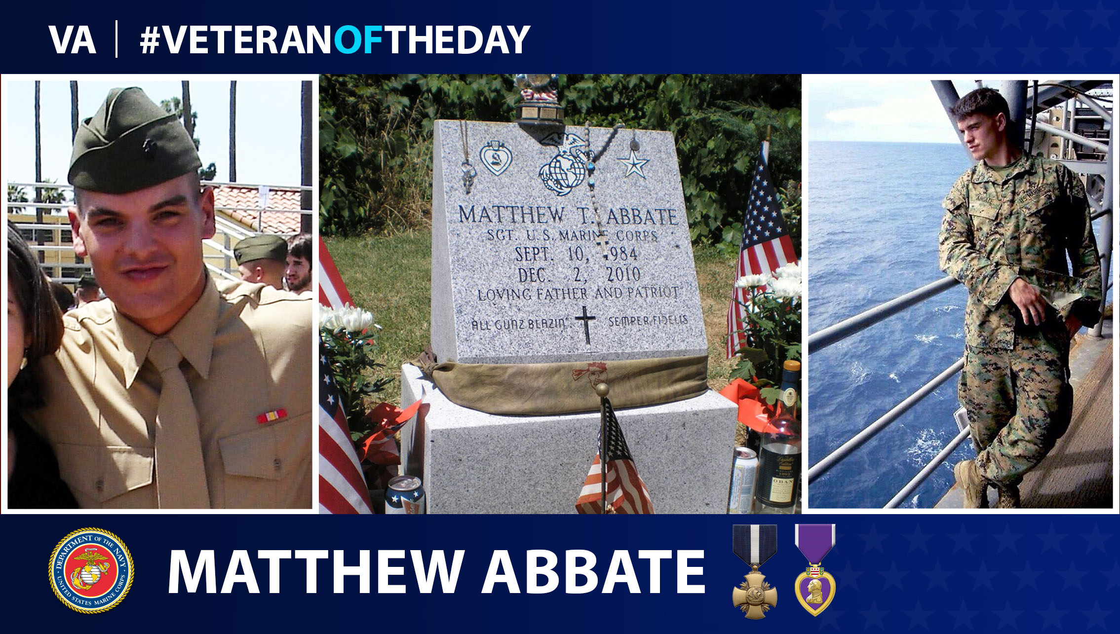 Marine Corps Veteran Matthew Thomas Abbate is today's Veteran of the Day.