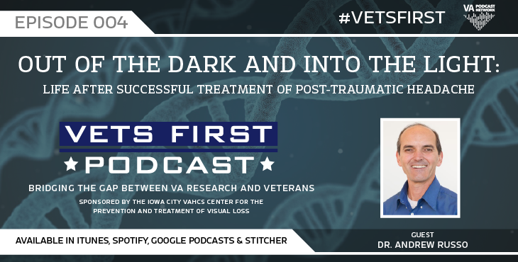 In this episode, an anonymous Veteran talks about her struggle with light sensitivity and headache after a traumatic brain injury.