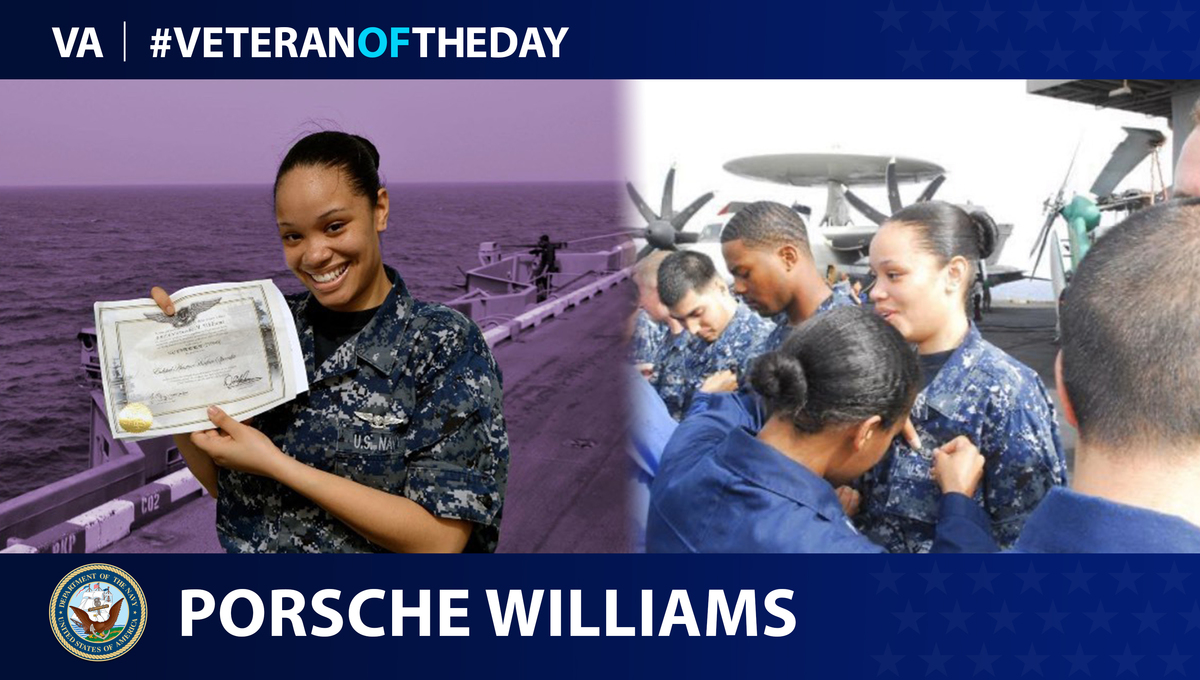Navy Veteran Porsche Williams is today's Veteran of the Day.