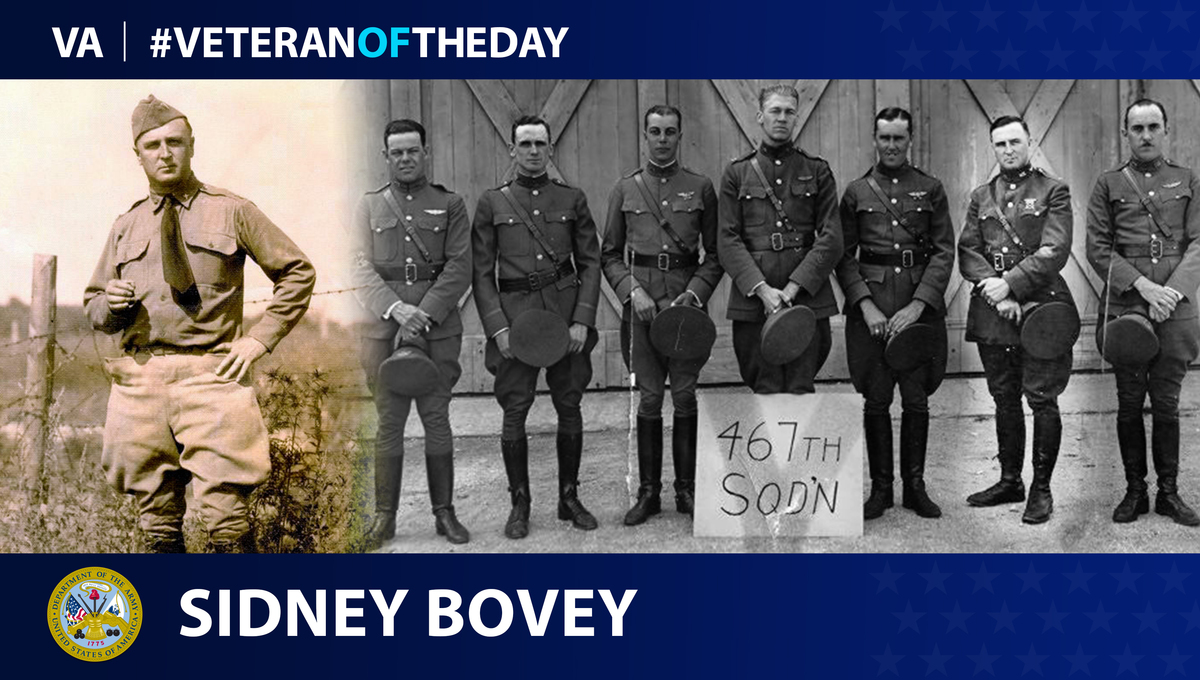 Army Veteran Sidney Bovey is today's Veteran of the Day.