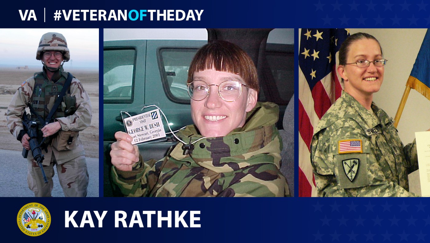 Army Veteran Kay Rathke is today's Veteran of the Day.