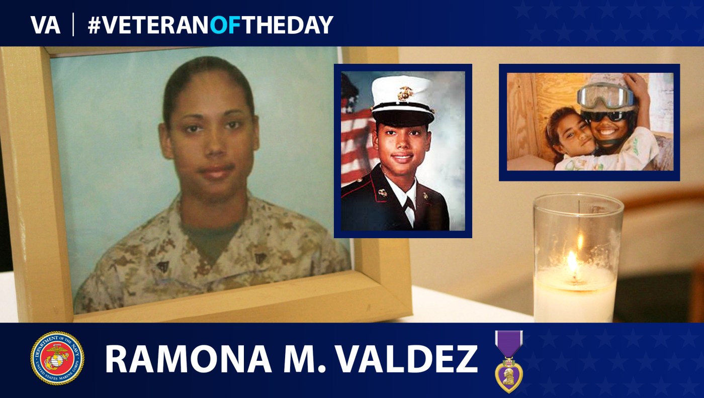 Marine Veteran Ramona M. Valdez is today's Veteran of the Day.