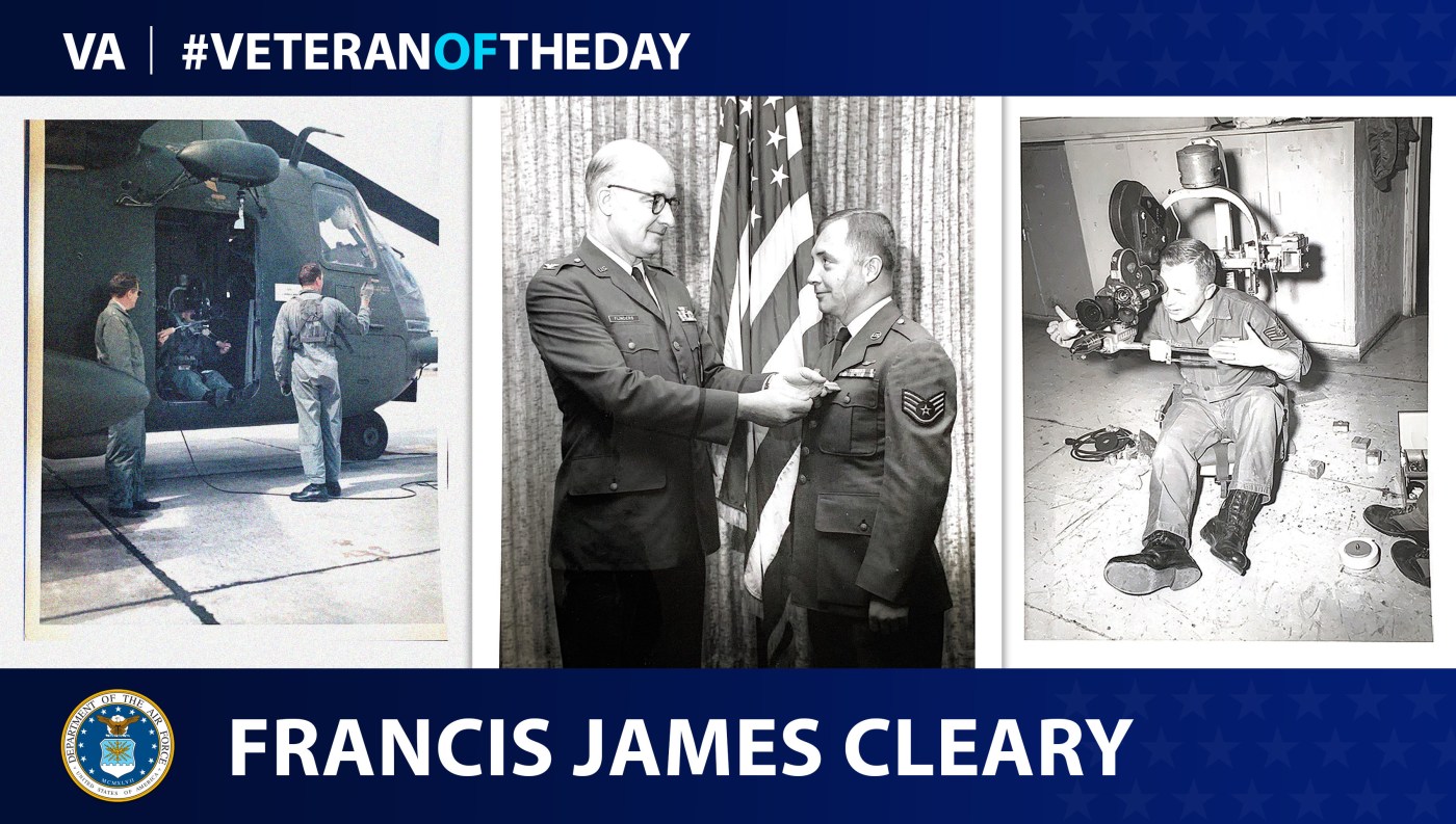Air Force Veteran Francis James Cleary is today's Veteran of the Day.