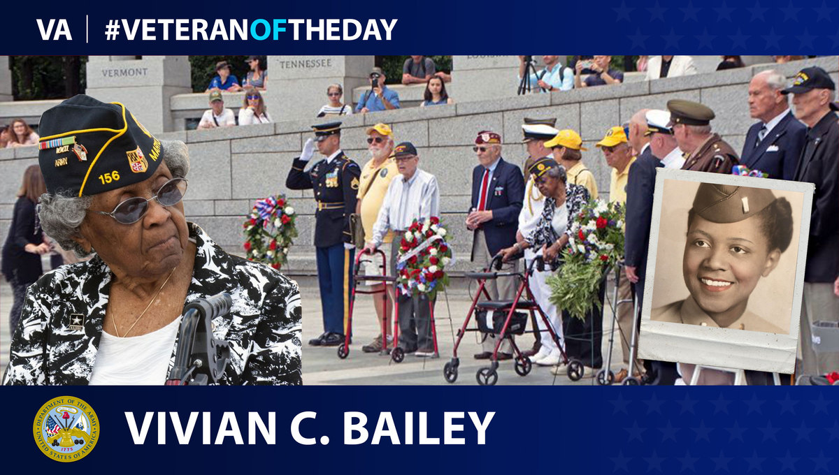 Army Veteran Vivian Mildred “Millie” Corbett Bailey is today's Veteran of the Day.