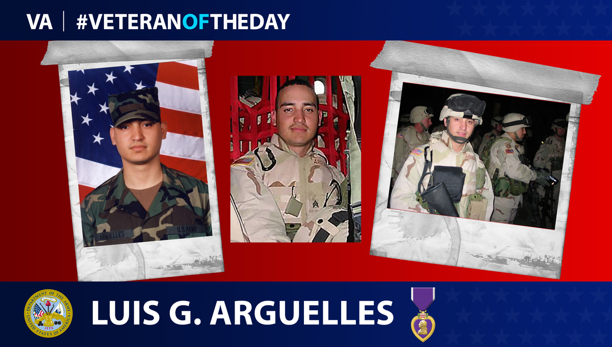 Army Veteran Luis Gerardo Arguelles is today's Veteran of the Day.