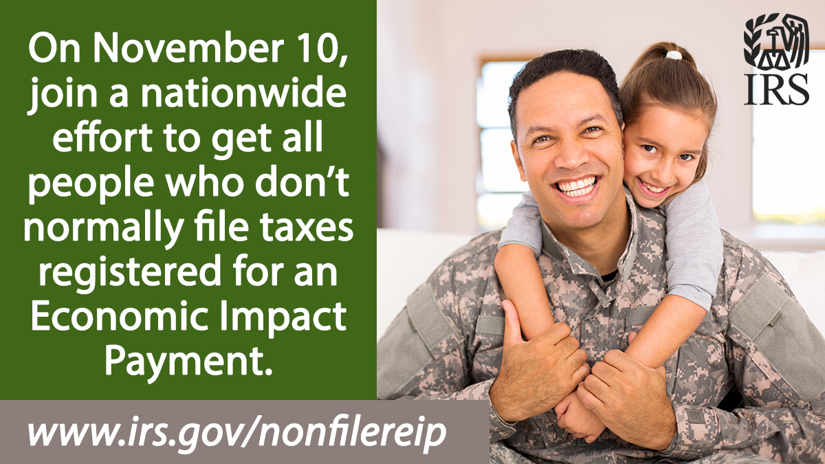 To help non-filers, IRS sets Nov. 10 as National EIP Registration Day
