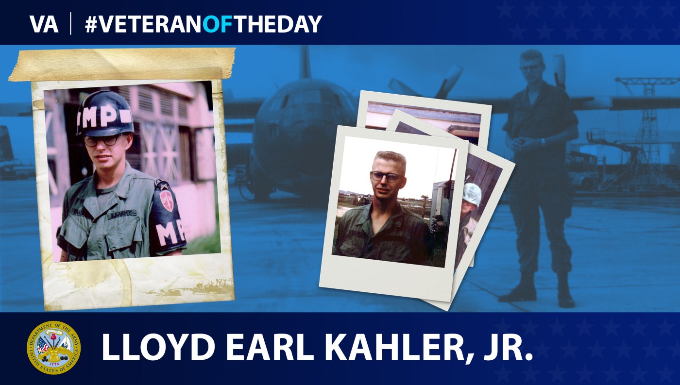 Army Veteran Lloyd E. Kahler, Jr. is today's Veteran of the Day.