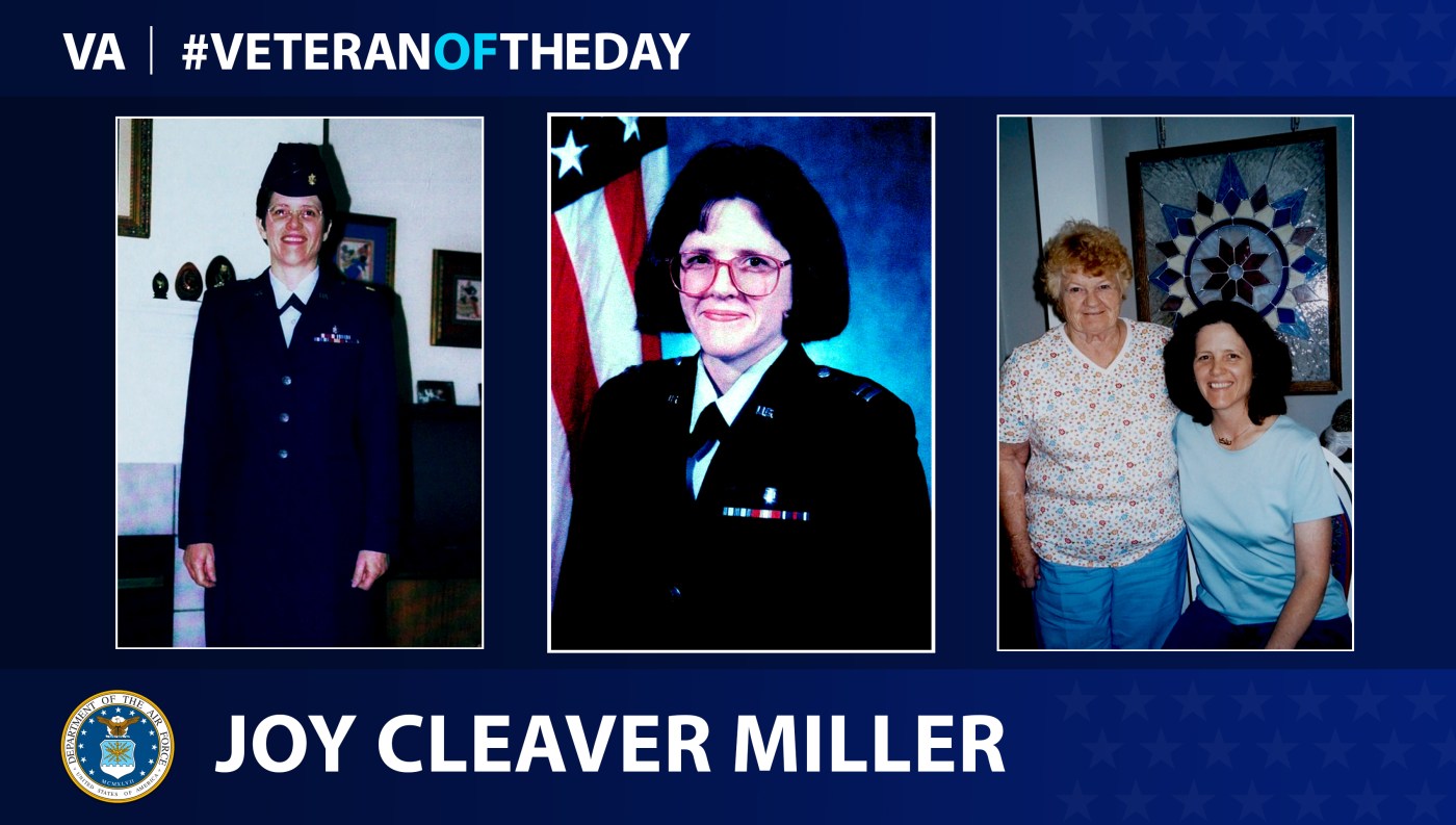 Air Force Veteran Joy Cleaver Miller is today's Veteran of the Day.
