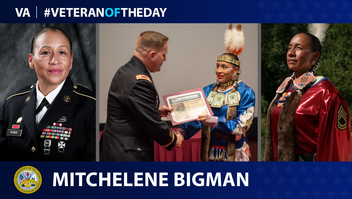 Army Veteran Mitchelene BigMan is today's Veteran of the Day.