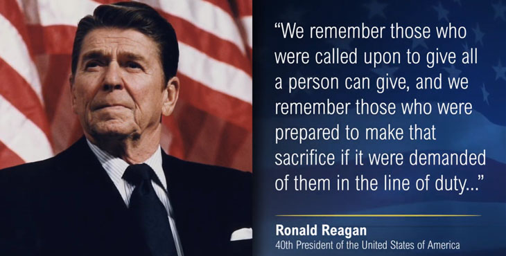 Image of Ronald Reagan and a quote.