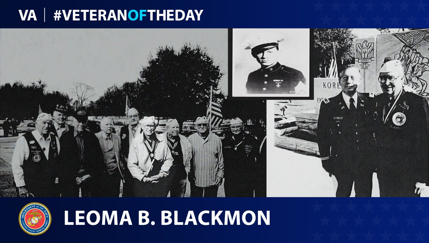 Marine Veteran Leoma Benjiman Blackmon is today's Veteran of the Day.