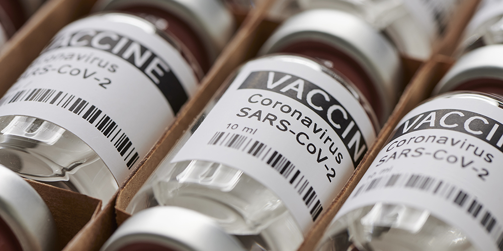Bottles of the coronavirus vaccine