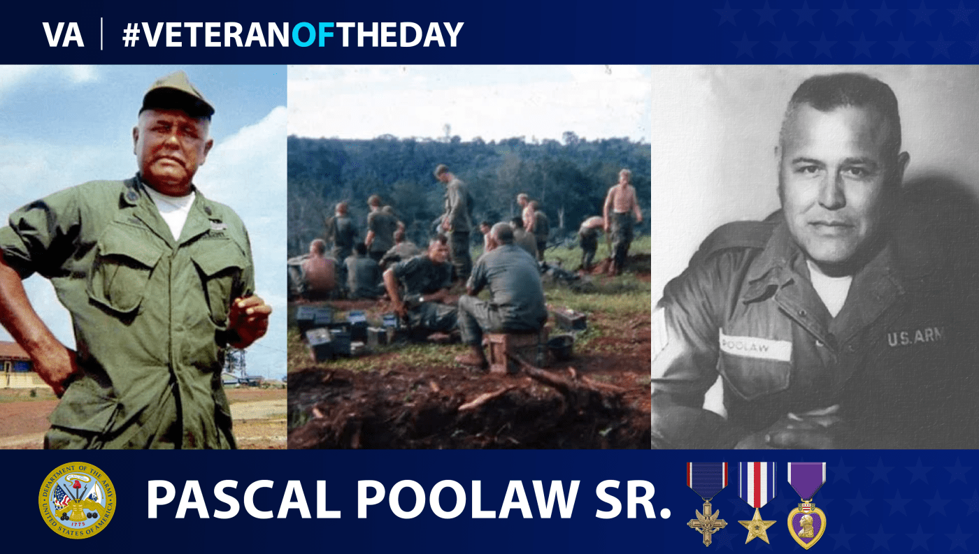 Army Veteran Pascal Poolaw Sr. is today's Veteran of the Day.