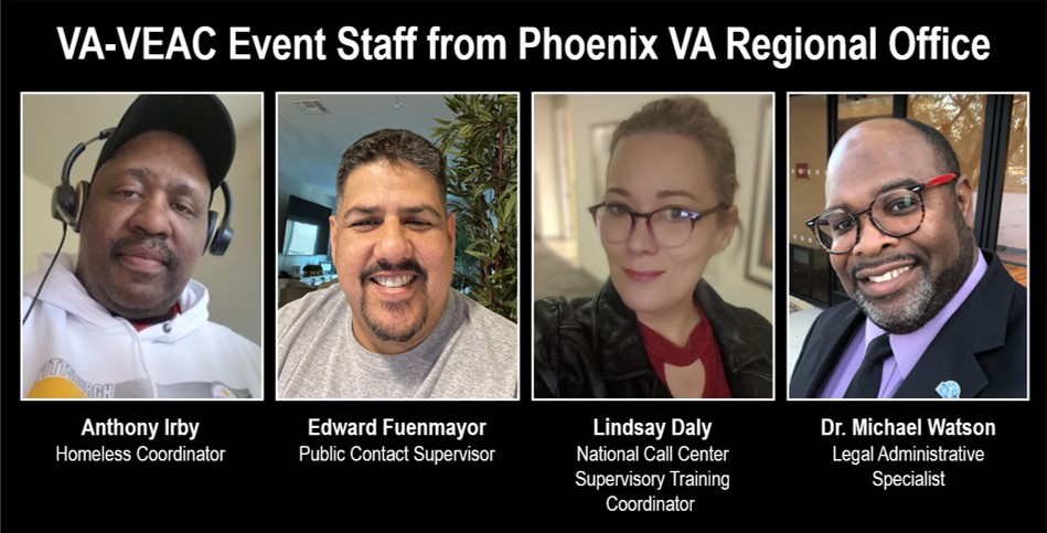 Montage photo of four VA employees