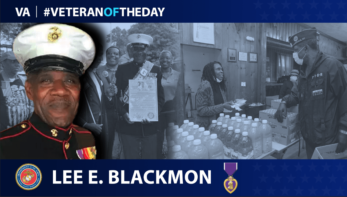 Marine Veteran Lee E. Blackmon is today's Veteran of the Day.