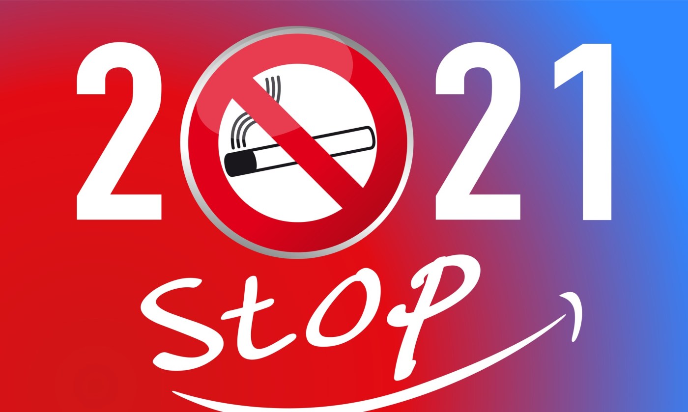 Poster with 2021 and No Smoking icon