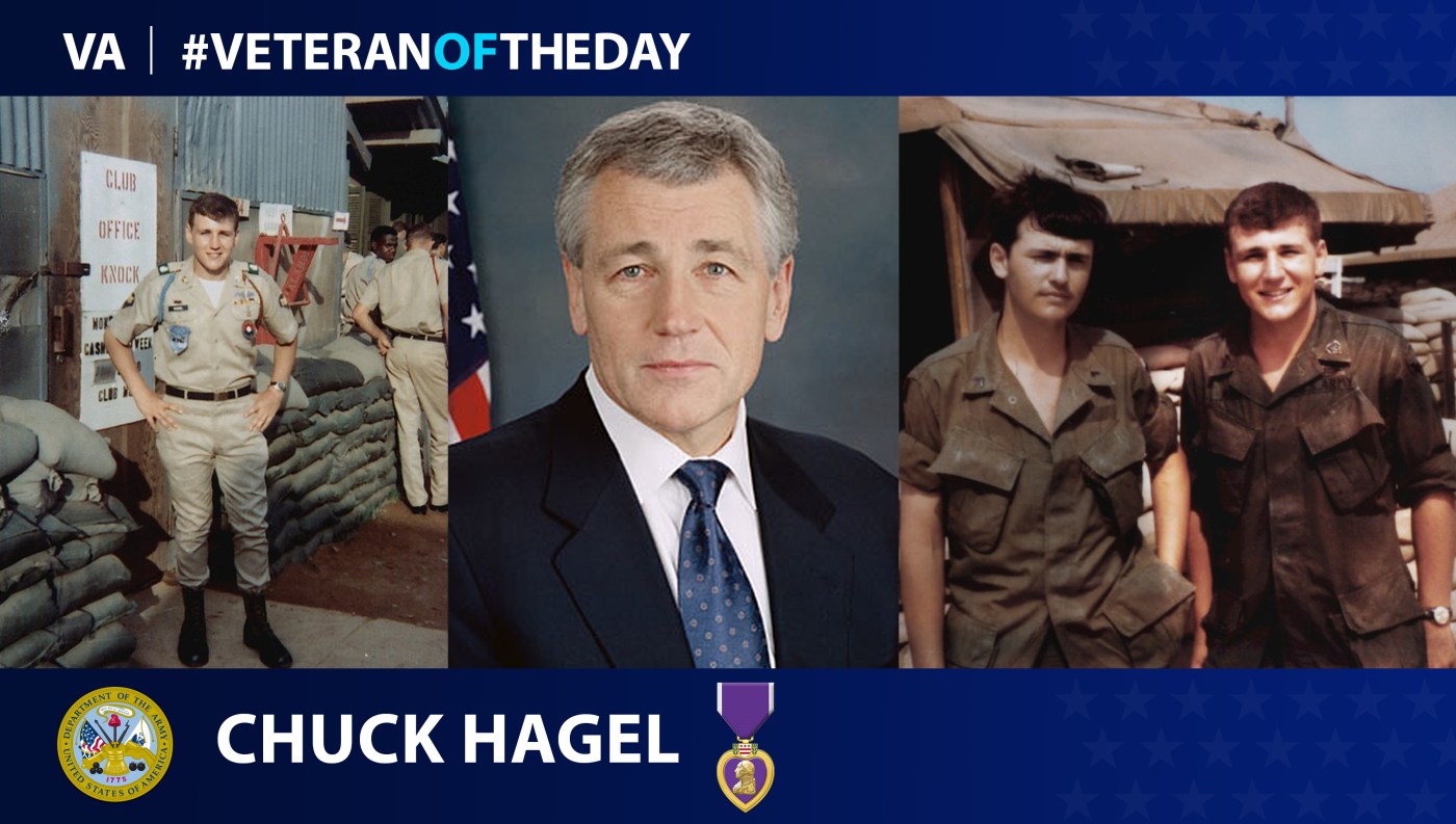 Army Veteran Chuck Hagel is today's Veteran of the Day.