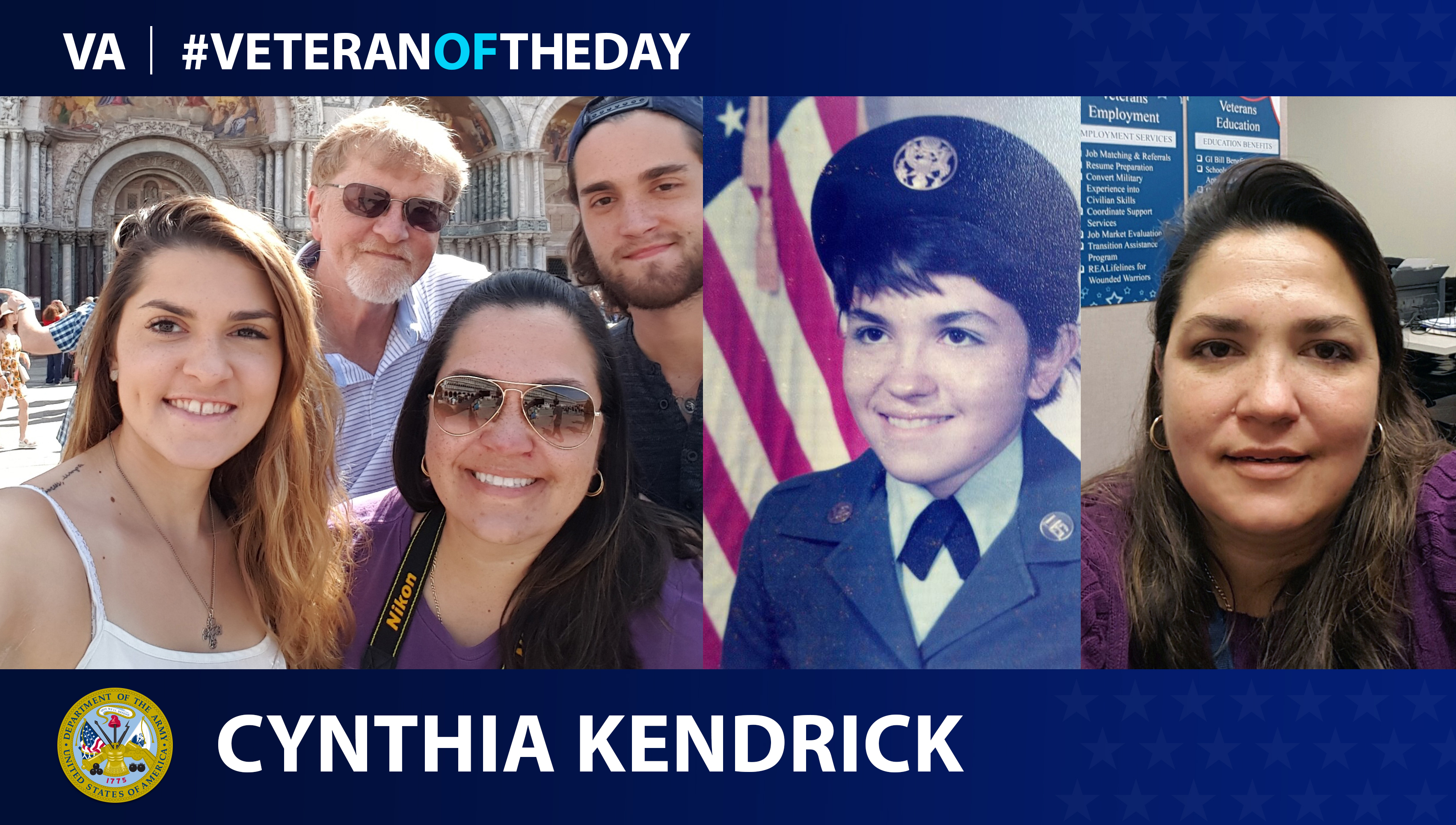 Army Veteran Cindy Kendrick is today's Veteran of the Day.