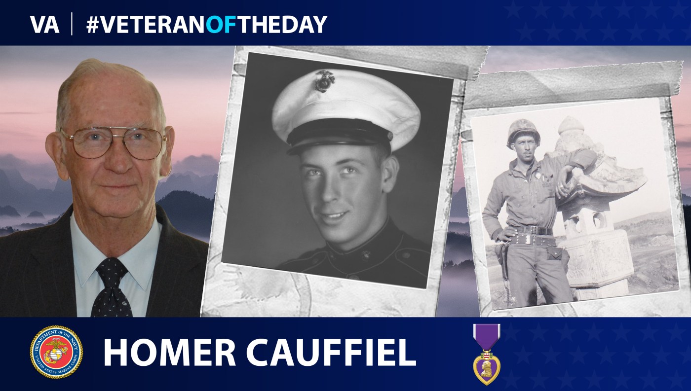 Marine Veteran Homer Cauffiel is today's Veteran of the Day.