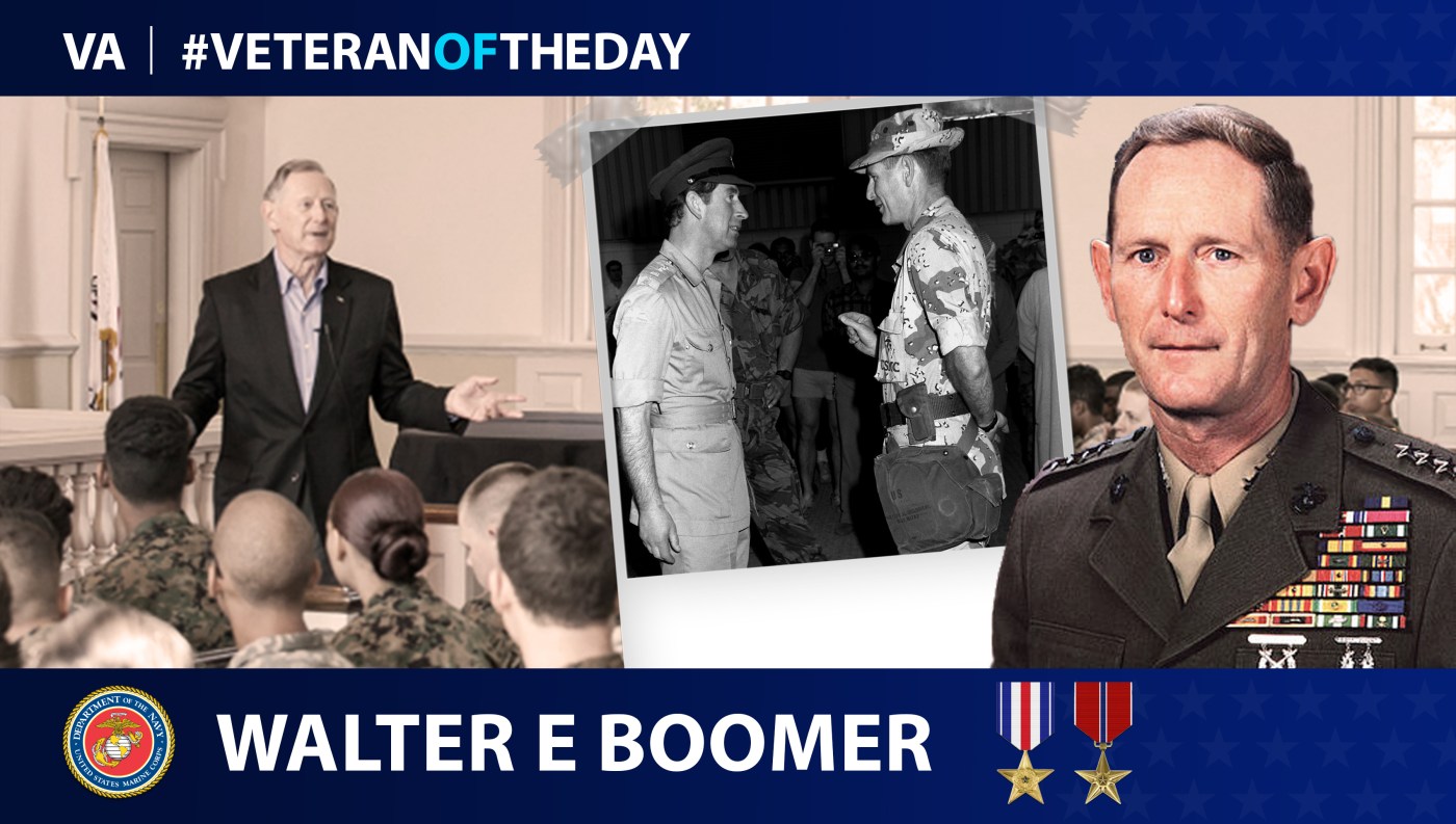 Marine Corps Veteran Walter Boomer is today's Veteran of the Day.