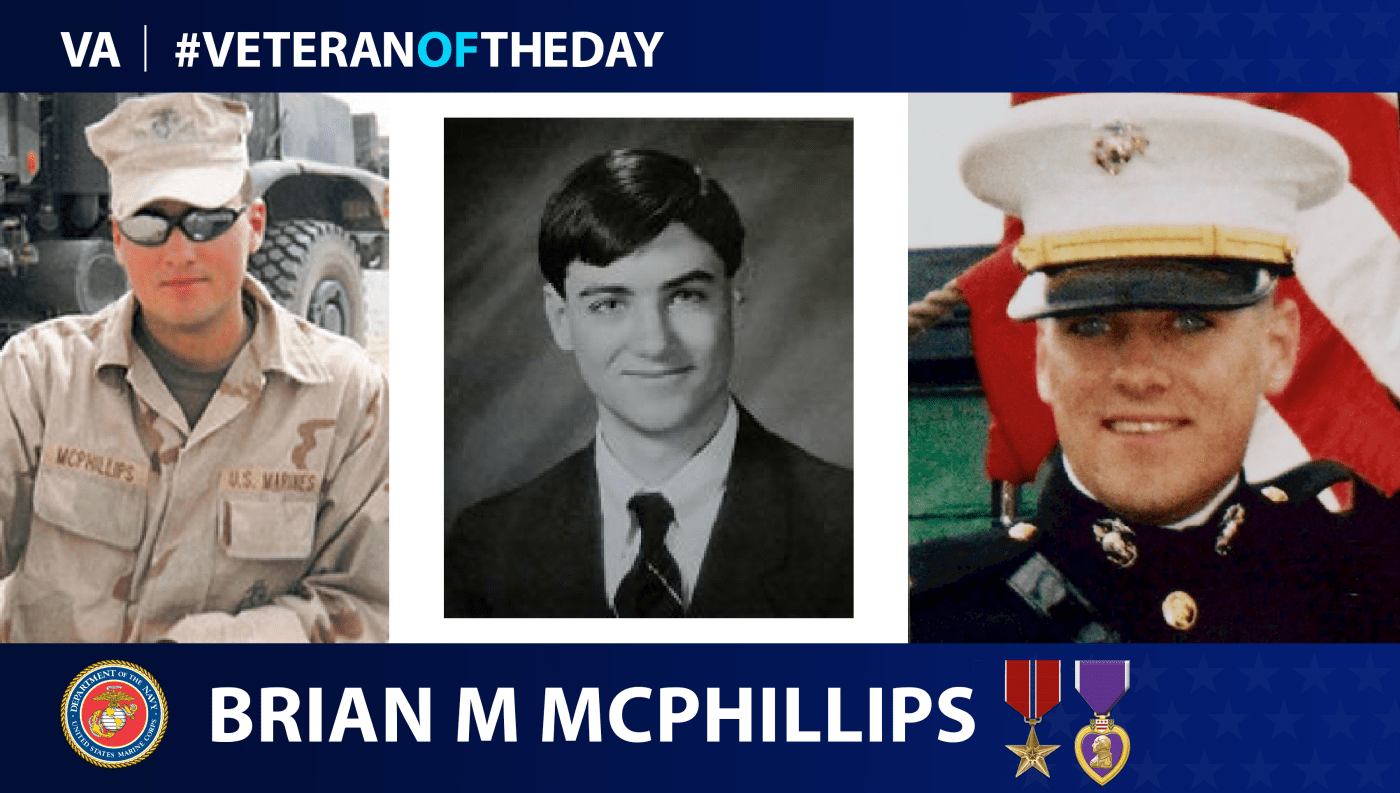 Marine Corps Veteran Brian McPhillips is today's Veteran of the Day.