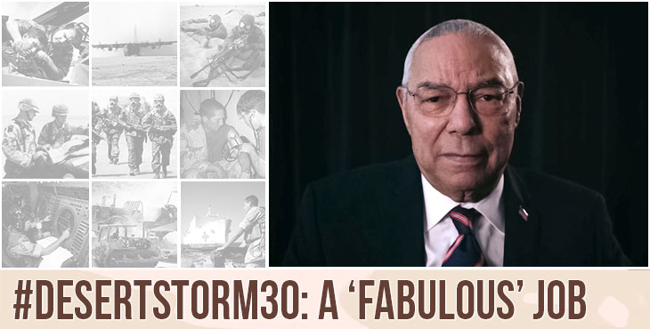 Army Veteran Colin Powell said U.S. troops did a "fabulous" job during Operation Desert Storm.